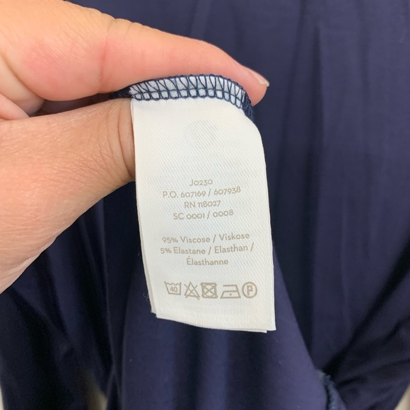 Boden CUFFS BALLOON SLEEVES DRESS navy blue size US 12R length 42 chest 22 - Picture 6 of 6